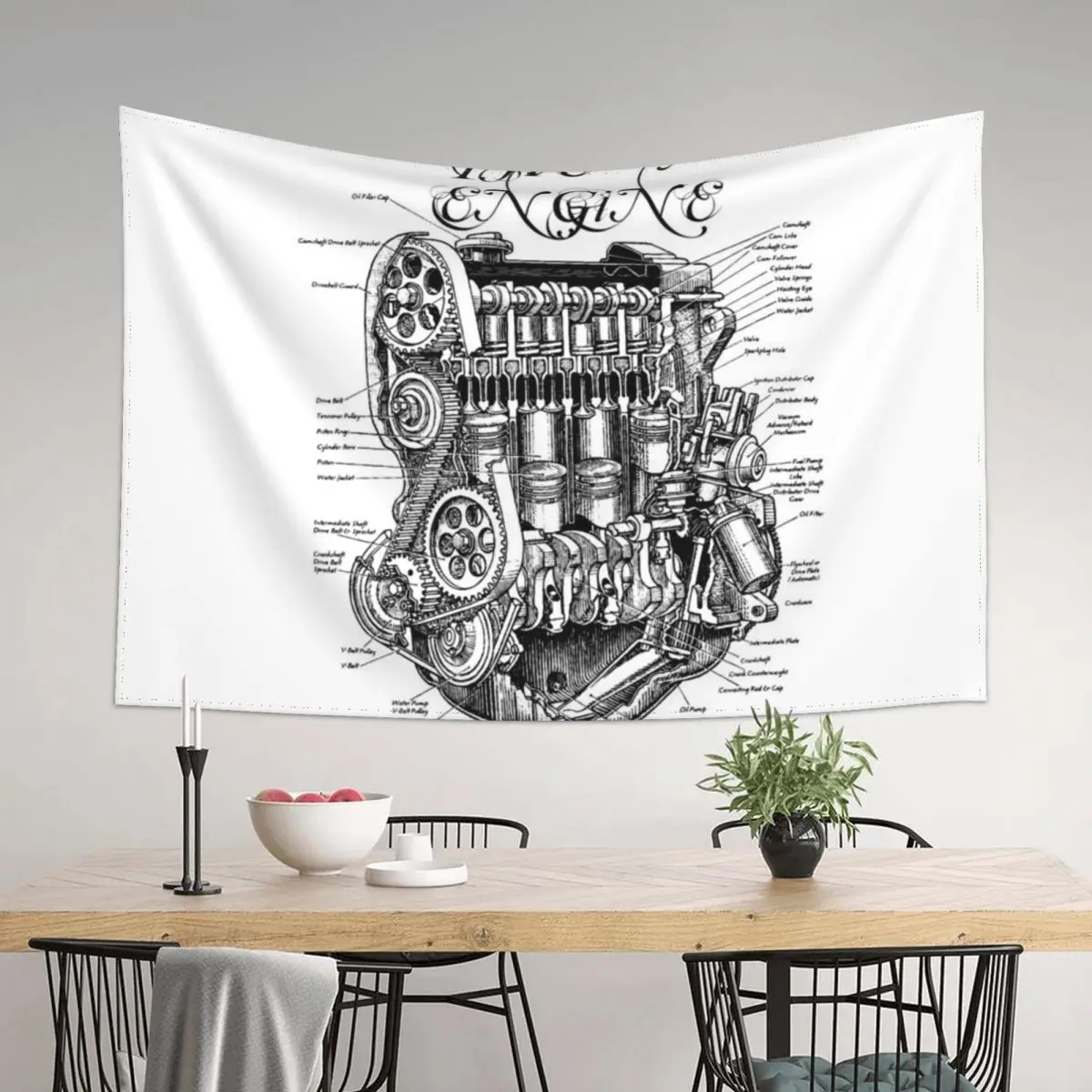 

THE ENGINE Tapestry Wall Hangings Decoration Nordic Home Decor Wallpaper Tapestry