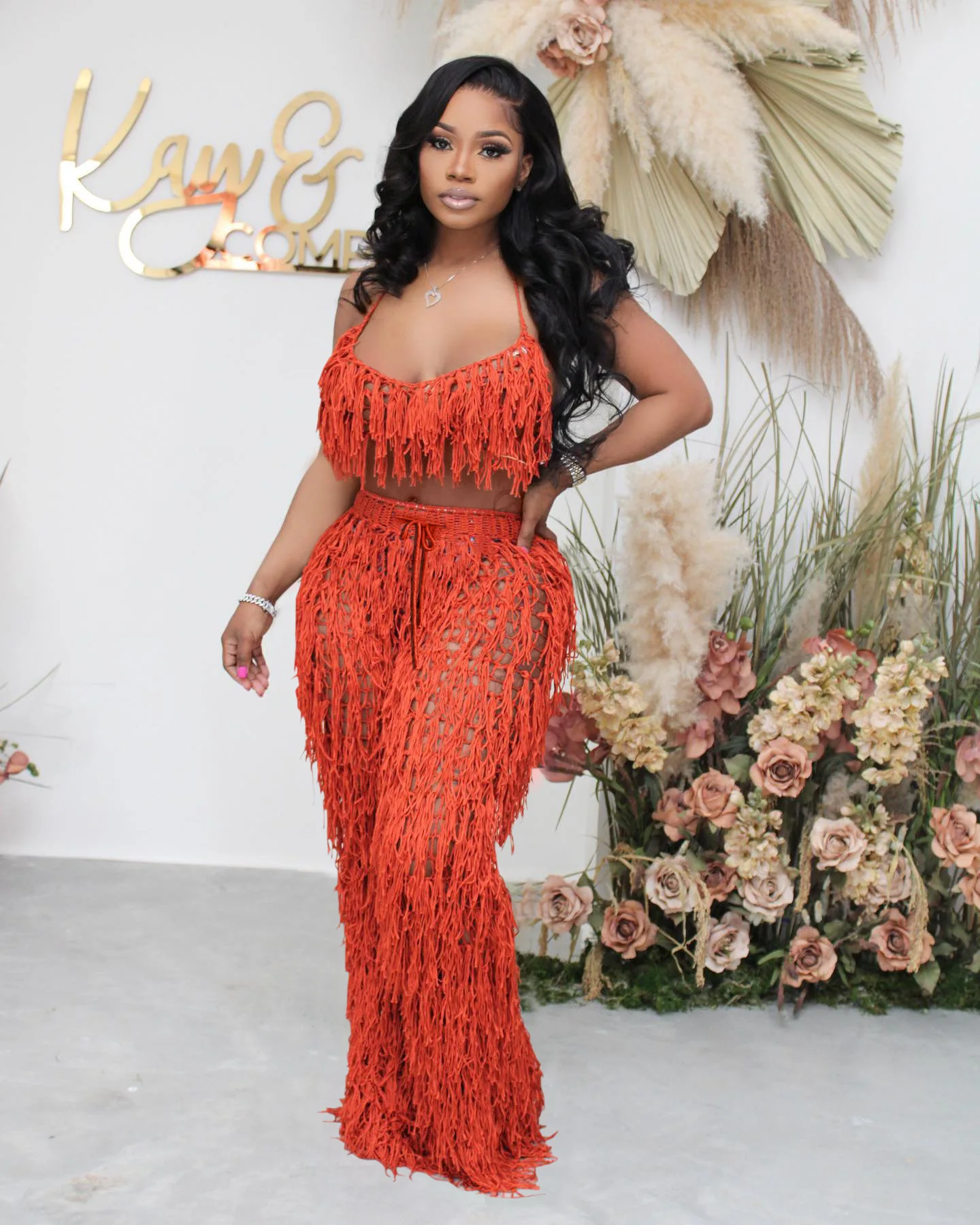 Sexy Crochet Tassel Two Piece  - огляд і ціна Crop Top Crochet