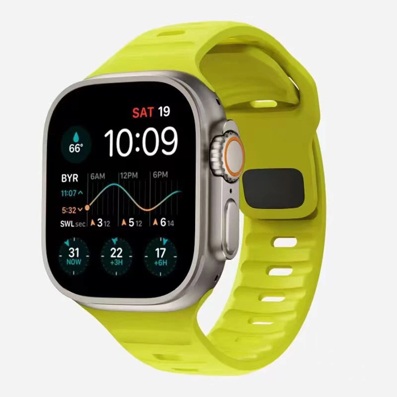 Strap For Apple Watch Band 49mm 44mm 45mm 41mm 40mm 42mm 38mm Soft Silicone sport Bracelet iwatch Serise Ultra 9 8 7 SE 6 5 4 3