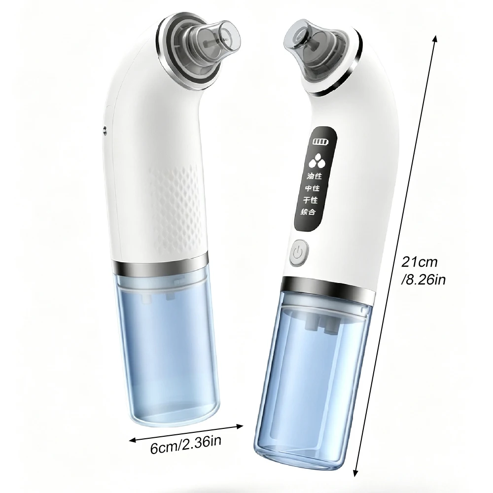USB-C Pore Vacuum Blackhead Remover 6 Probes 4 Suction Levels Electric Comedone Extractor Deep Pore Acne Cleansing For Oily Skin