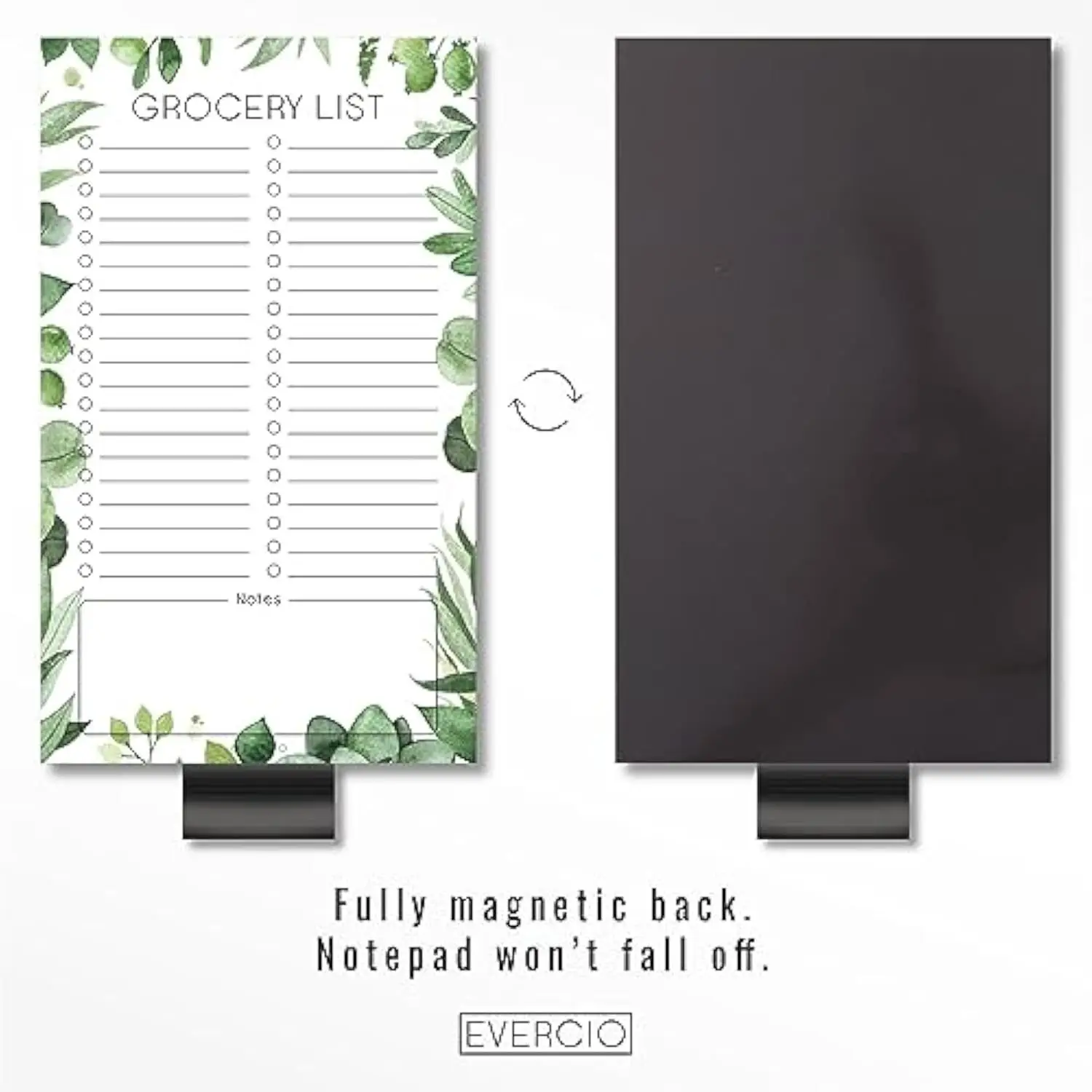 1pc Magnetic Notepad with Pen Holder，Portable Refrigerator Message Board，Home Kitchen Shopping List Office Student Sticky Notes