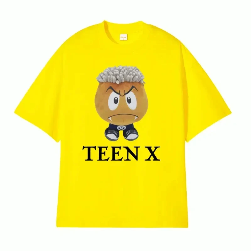 Ken Carson Goomba toy Tshirt destroys lonely teenager Xopium rapper pattern Tshirt for menclothingHarajuku hiphop gothic T-shirt