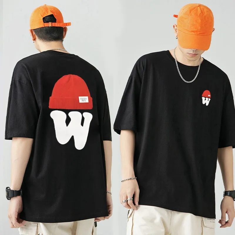 

Loose Cotton ort Sve T-irt Men's plus Size Basic irt Trendy All-Match Summer Breathable Casual Faion Top