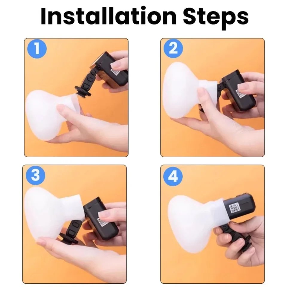 Godox MF-DD-デンタルディフューザー,シリカゲル拡散ドームキット,Godox MF12フラッシュ