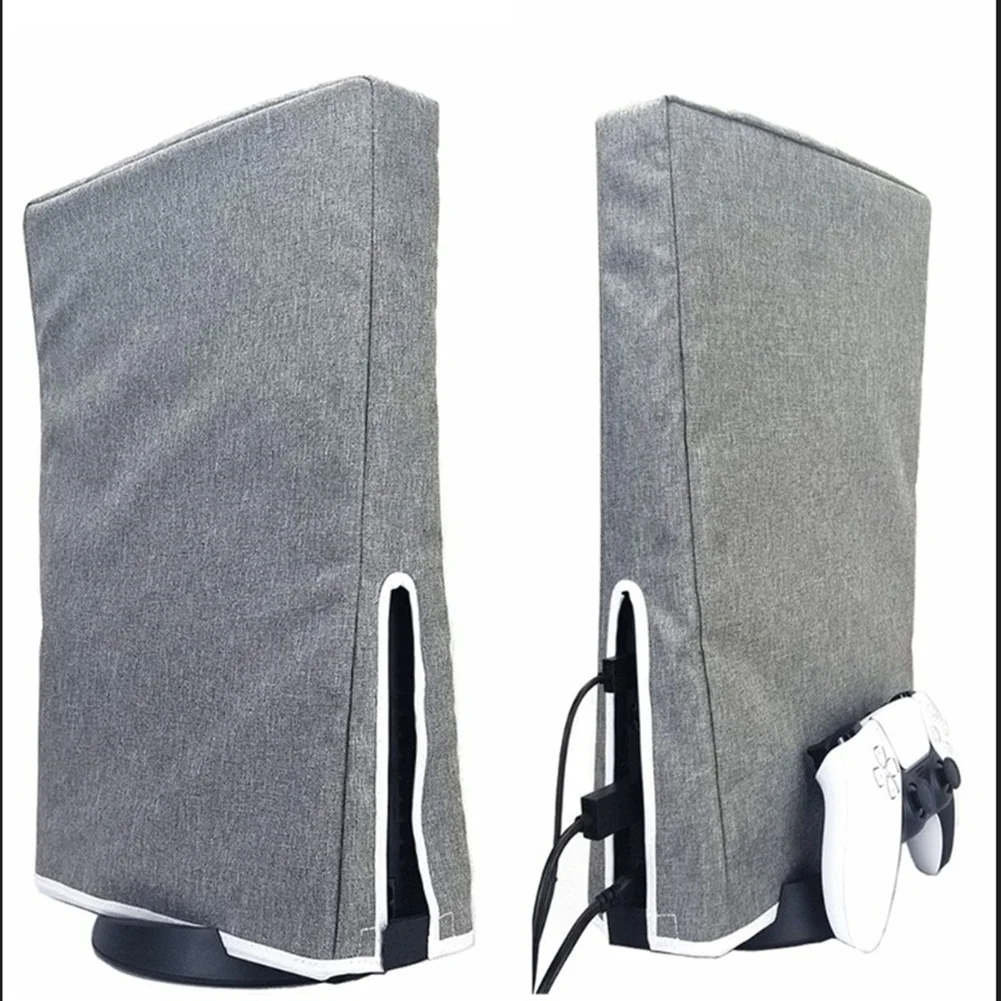 ฝาครอบป้องกันฝุ่นกันน้ำและกันรอยขีดข่วนเคสป้องกันสำหรับเล่นเกม Ps5คอนโซลสีเทา