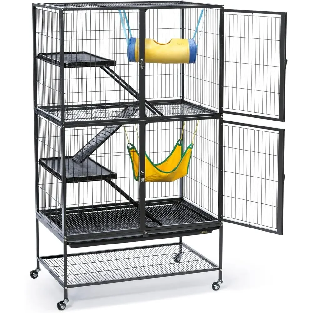 

PopularHome Entertainment Package with Stand, Black Hammertone Finish, Hammock, and Suede Tunnel