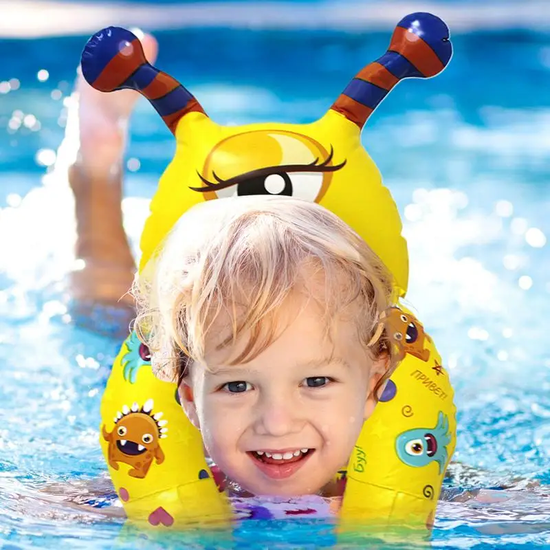 Flotadores para niños, chaleco de natación de seguridad para niños, flotadores de piscina para niños con doble bolsa de aire y hebilla de seguridad ajustable