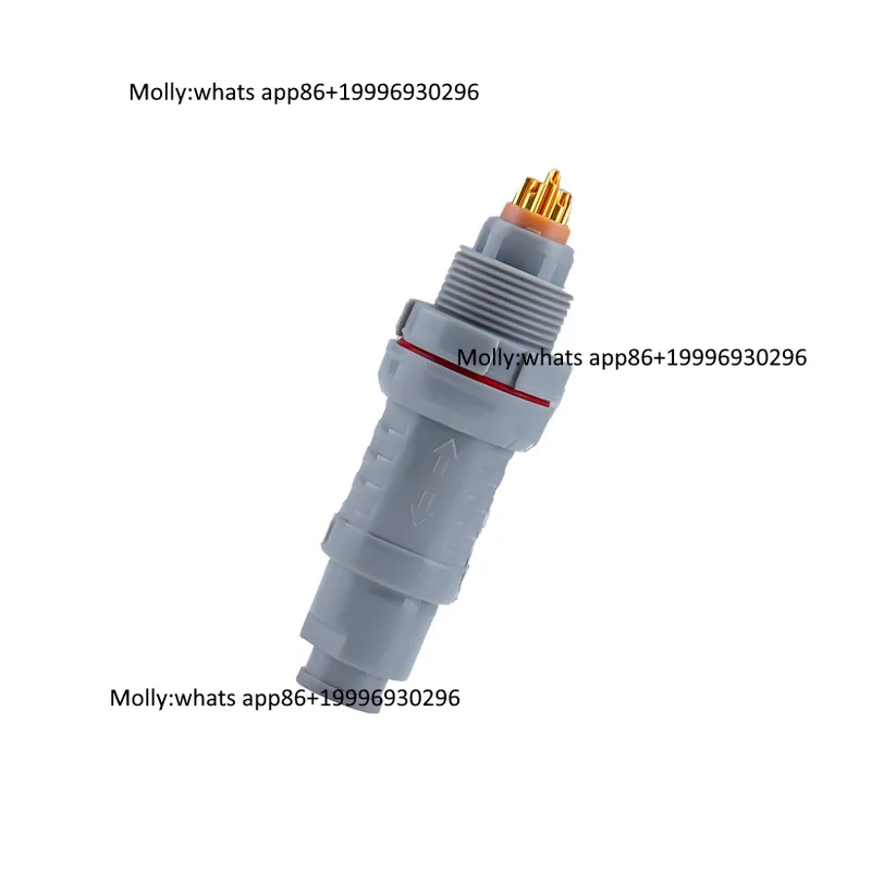 High Quality Medical Plastic Connector Brass Gold Plated Contact Solder Termination TAG/ZKG 2P Push-pull Self-locking Connector