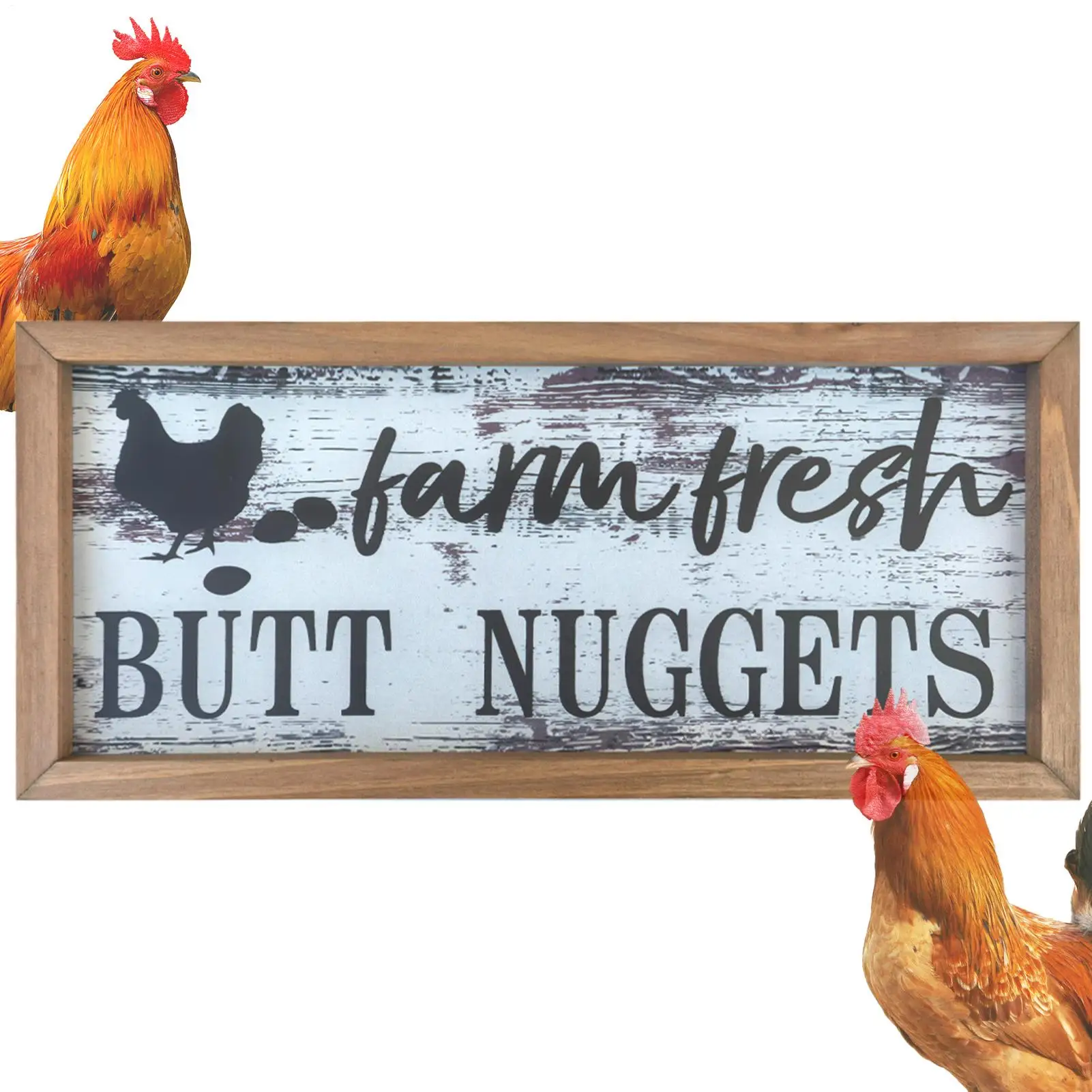 

Chicken Signs For Coop Chicken Signs For Coop Funny Outdoor Wall Art Wooden Frame Home Decor Outdoor Decorations For Kitchen