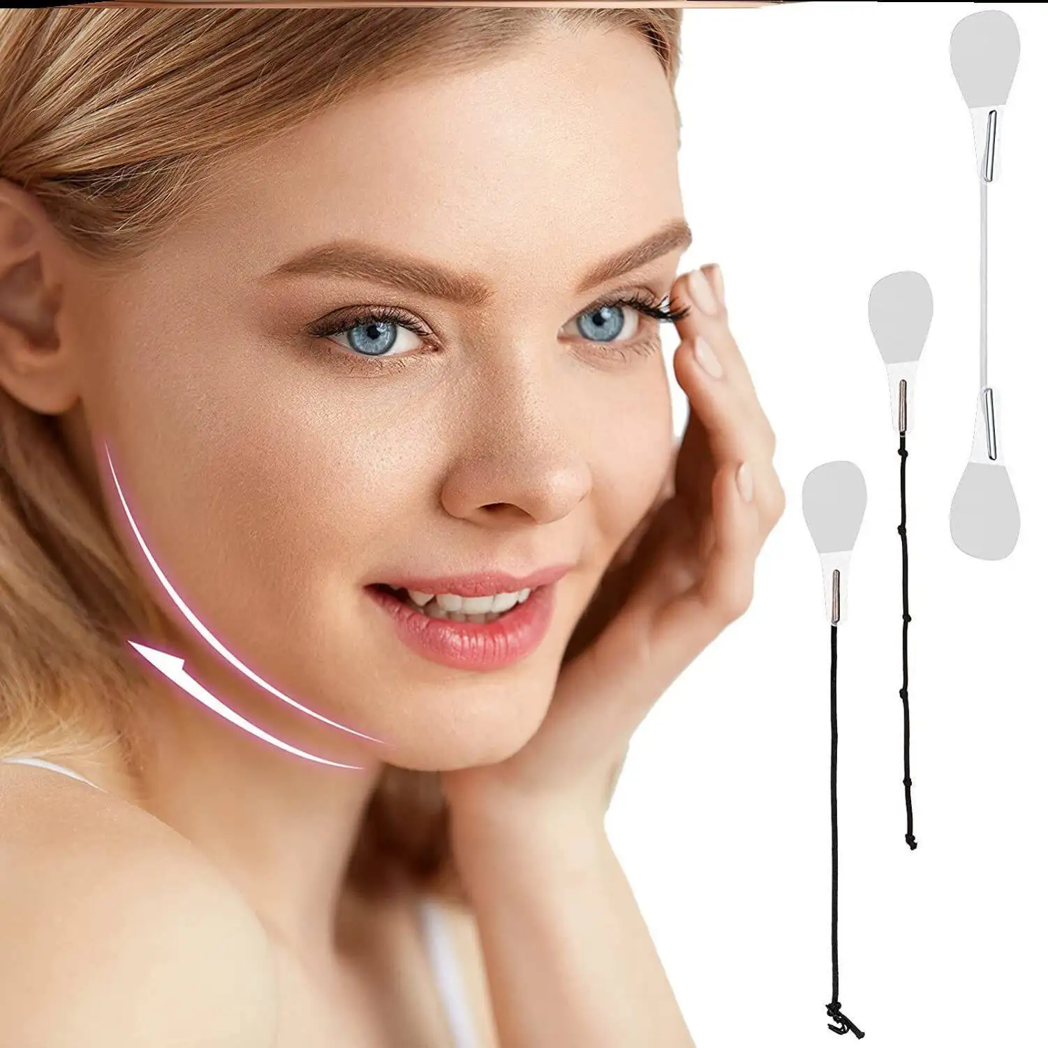 40Pcs/Pack Per Set Instant Invisible Face Stickers Neck Eye Double Chin Lift V Shape Tapes Makeup Facelifting Patch Adhesives