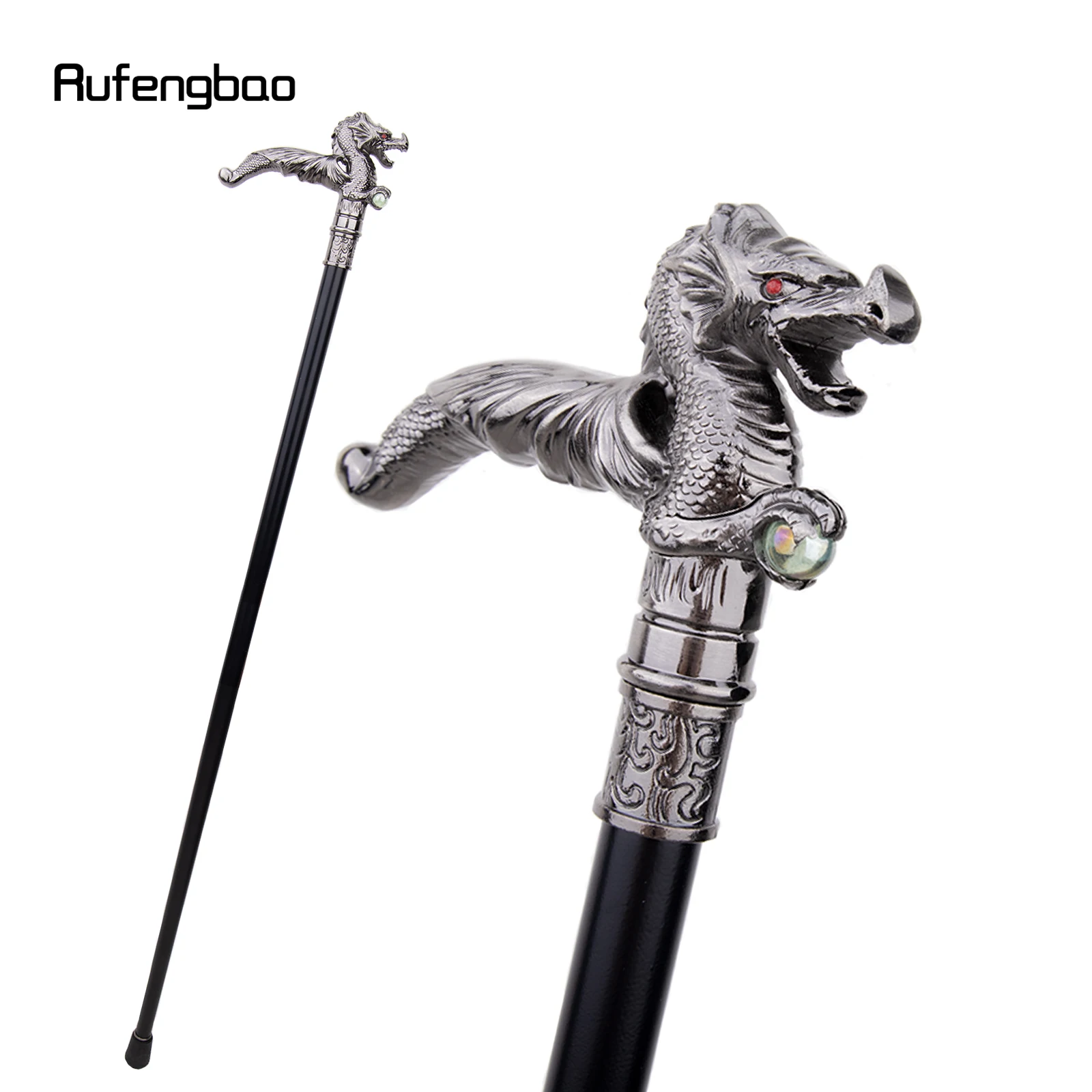 

Dragon Scrambling Ball Single Joint Fashion Walking Stick Decorative Vampire Cospaly Party Walking Cane Halloween Crosier 93cm