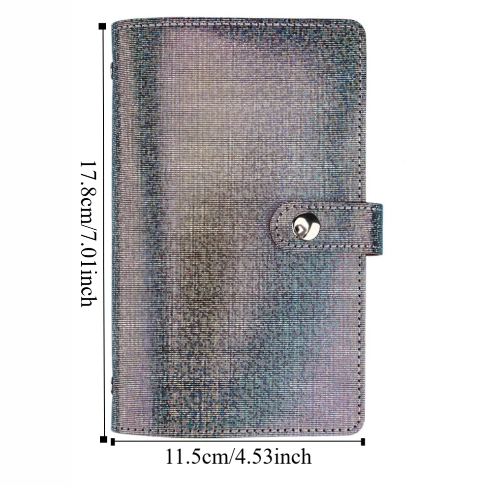 50Sheets Saving Money Binder Bling Shiny Portable Envelopes Saving Challenges Handbook Planner Organizer Account Book