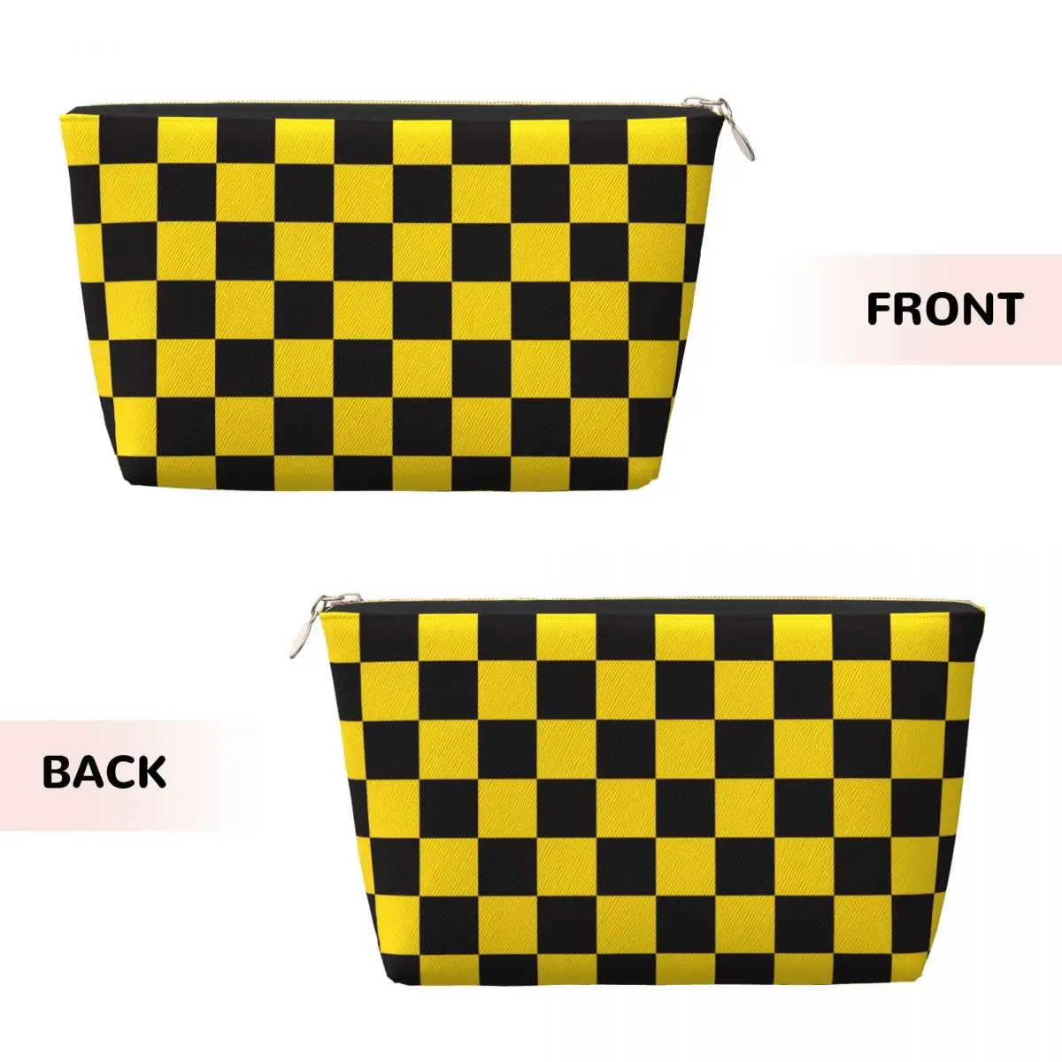 Fashion Checkered Style Exquisite and stylish portable multifunctional leather travel grooming and makeup bag