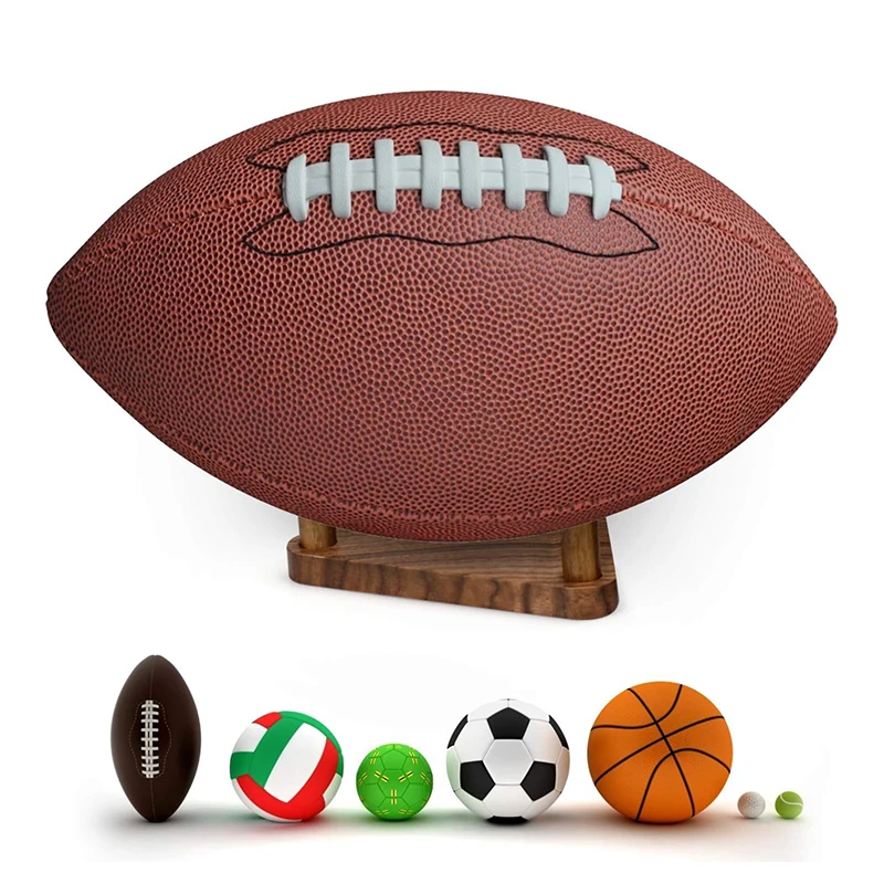 

1Pc Ball Display Stand Wood Soccer Ball Display Holder Ball Holder Wooden Display Stand Basketball Football Soccer Holder Rack