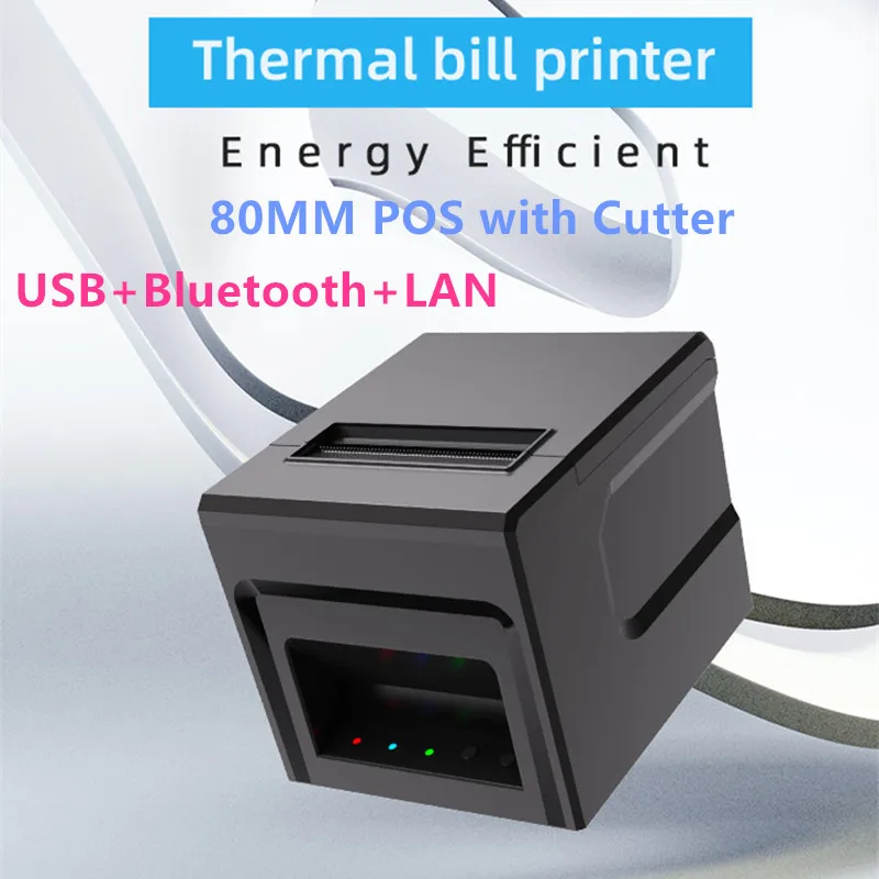 3 Inch Thermal Receipt Printer With WiFi Bluetooth Serial Ethernet Interface Suitable For Cashier & Kitchen Printer Free SDK