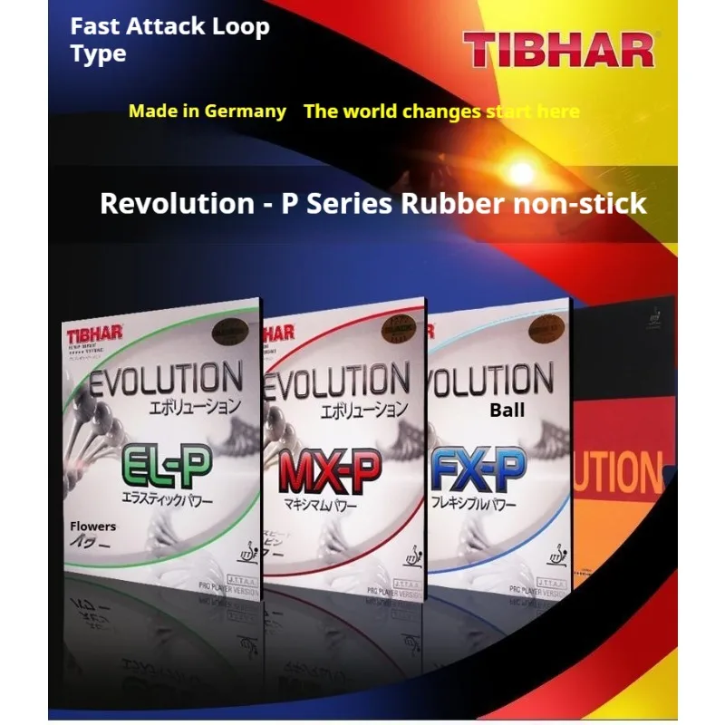 TIBHAR Evolution EL-P MX-P Table Tennis Rubber Non-tacky Pimples-in Professional Ping Pong Rubber with Sponge for Quick Attack