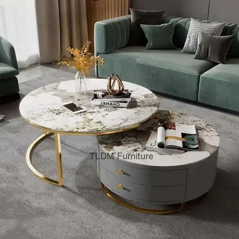 

Design Nordic Coffee Tables Modern Storage Luxury Simple Aesthetic Coffee Tables Unique Marble Mesa Centro Living Room Furniture