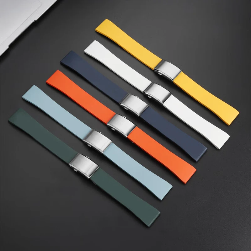 19 20 21 22mm quick release fluororubber watchband for Longines Comcas diving series L3.781 782 742 642 men  FKM Strap bracelet
