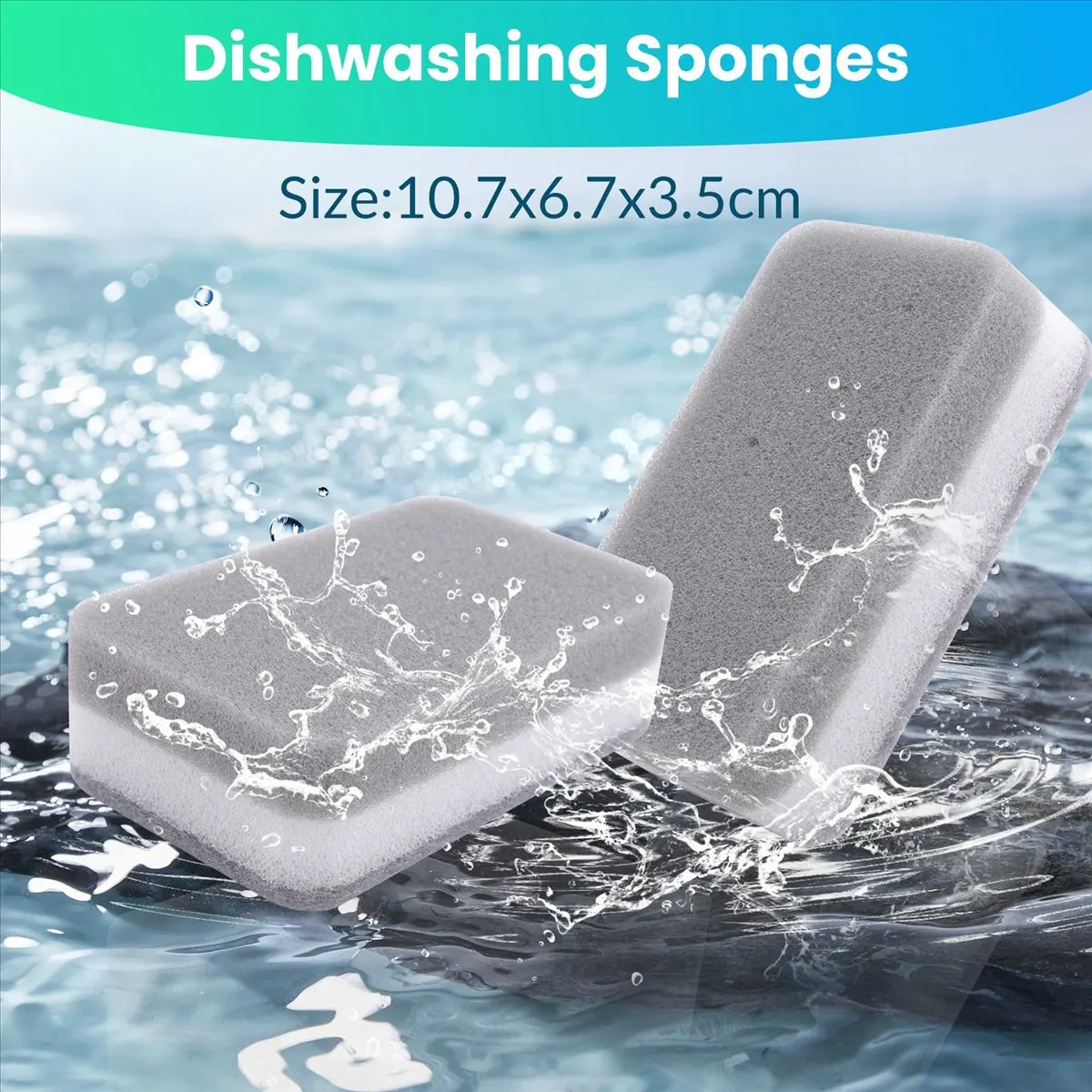 2026 Trend-25Pcs Kitchen Sponges Dishwashing Sponges Magic Cleaning Sponges Brush