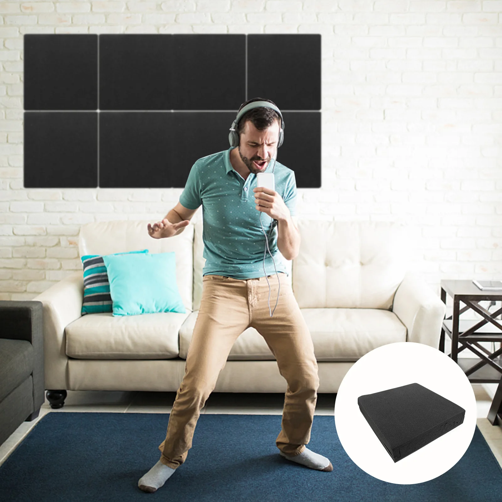 

6Pcs Soundproof Wall Panel Highquality Material Acoustic Foam Noise Reduction Panels Soundproof Wall Panel