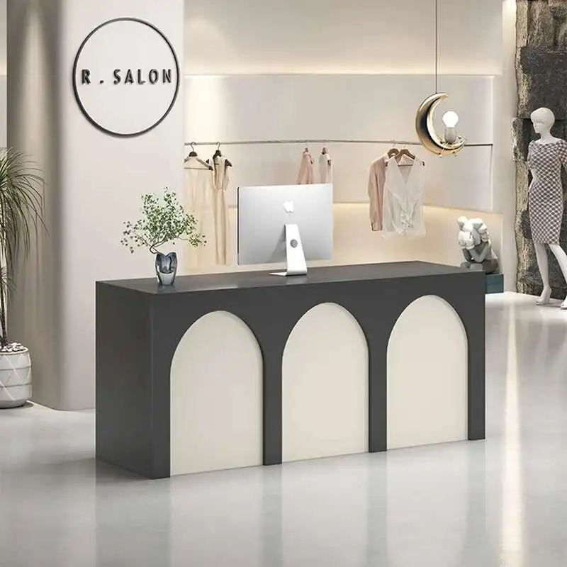 

Table Supermarket Reseption Desk Cashier Counter Salon Office Store Showcase Reception Small Shop Podium Church Banco Reception