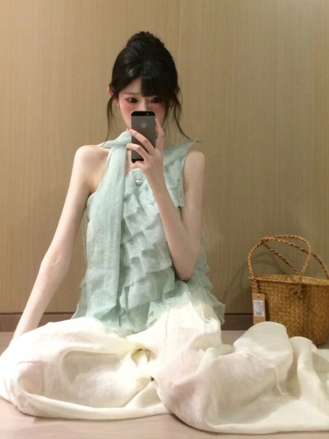 

Gentle Breeze Unique Beautiful Ruffle Sleeve Chiffon Top Women's Fashion Summer 2026 Elegant Lady's Blouse Shoulder Baring De...