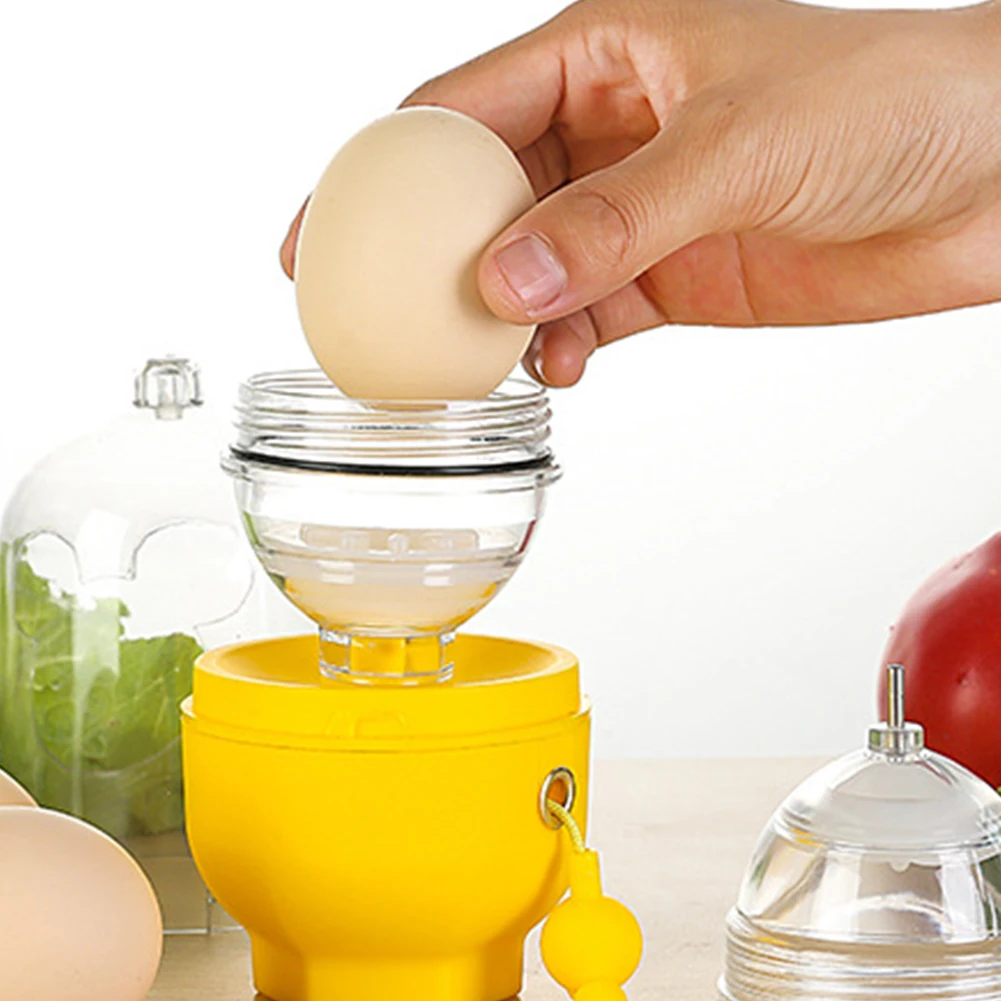 1pcs New Hand Powered Golden Egg Maker Inside Mixer Kitchen Cooking Gadget Portable Egg Cooker Tool Egg Scrambler Shaker  gadget