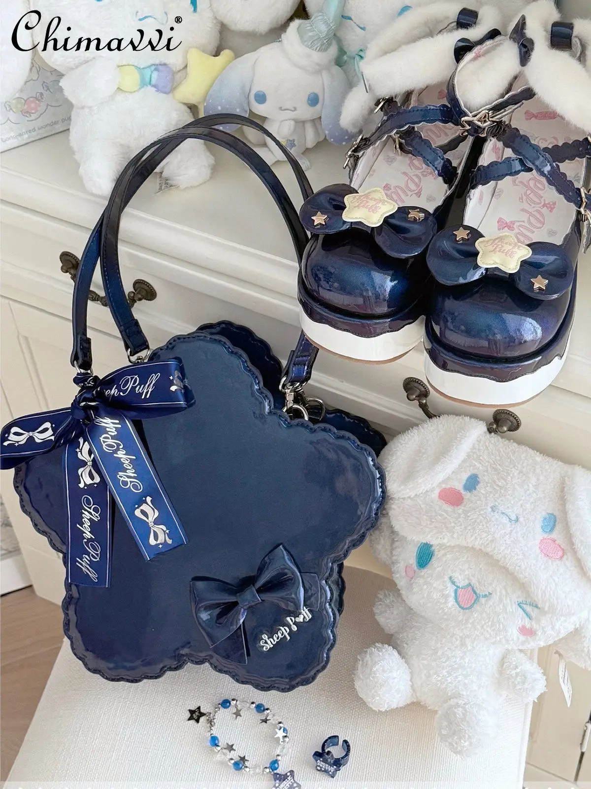 

Original Sweet Lolita Star Bag 2026 Japanese New Y2k Girl Cute Bow Lace Crossbody Tote Bag Student Elegant Shopping Bags