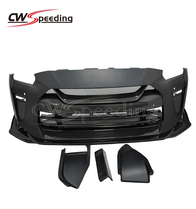 

TS STYLE HALF CARBON FIBER FRONT BUMPER FOR NISSAN GTR R35 BODY KIT