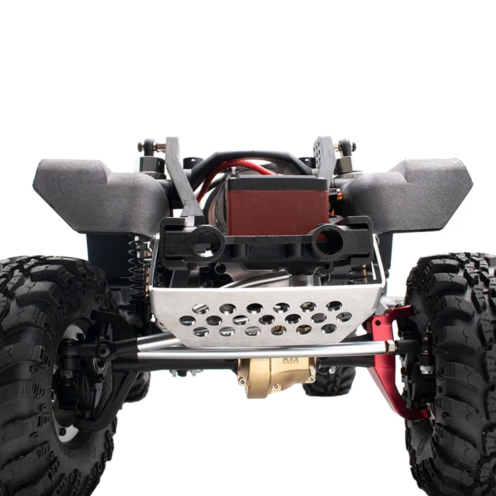 KYX Racing Stainless Steel Servo Protector Chassis Guard Board Upgrades Parts for 1/10 RC Crawler Car Redcat Gen8 Scout II