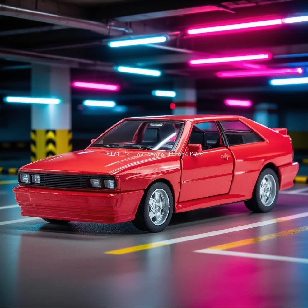 

1: 36 Audi Quattro 1980 model toys, alloy rebound car models, high-end decorations, car children's toys J25