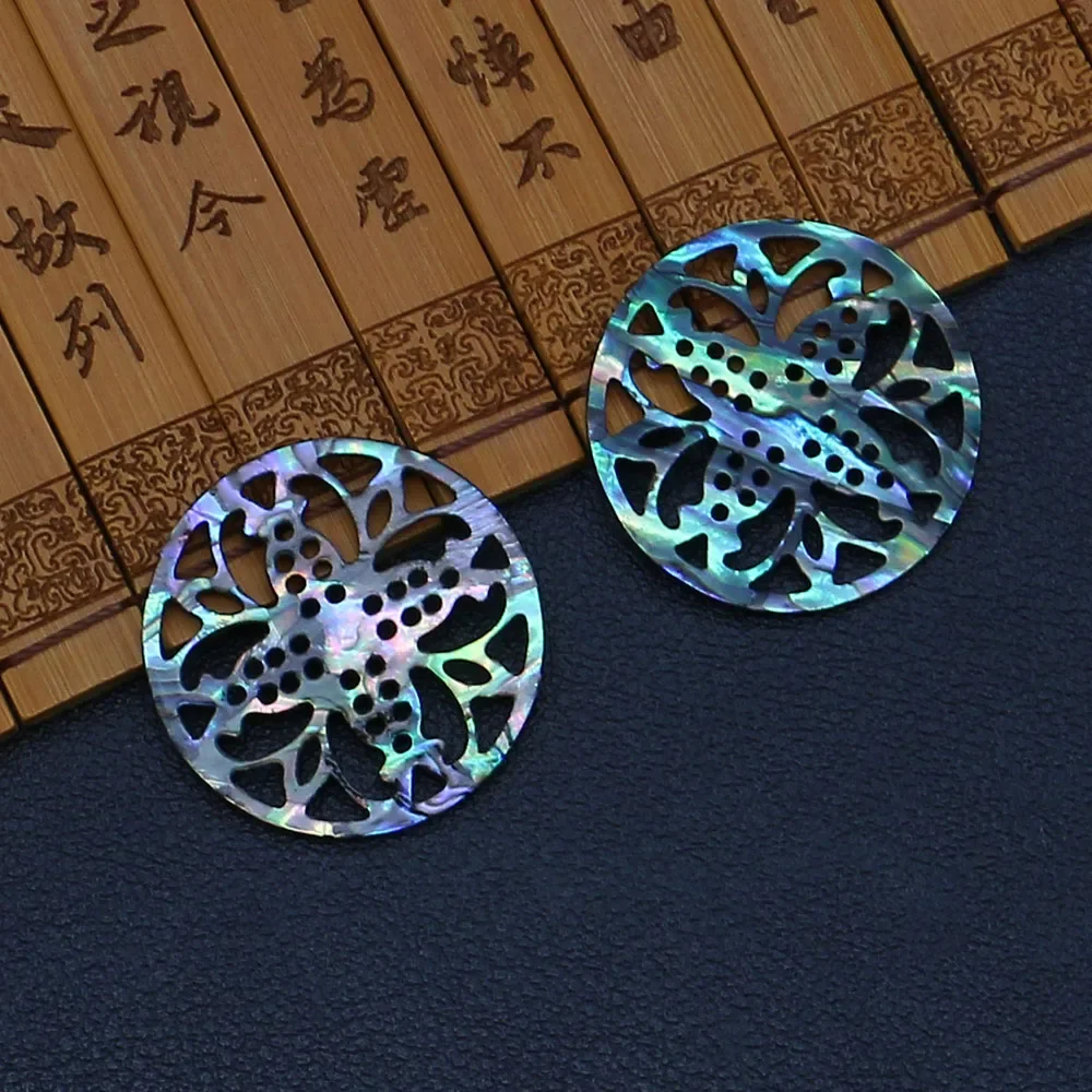 

Круглые выдолбленные резные ракушки из морского ушка, декоративные подвески, аксессуары, материалы ручной работы, заколки для волос, оптовая продажа, заготовки для подвесок