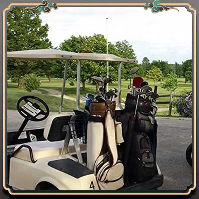 

Premium 1 Piece Golf Bag Holder Bracket Assembly Black Plastic For Club Car DS Gas And Electric Golf Carts Over 1987
