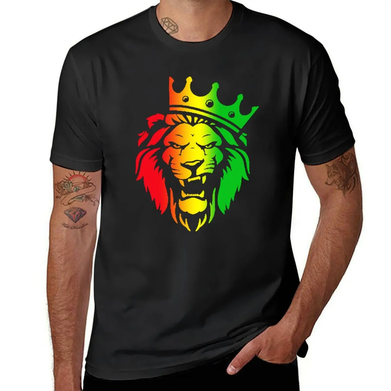 Lion head with crown T-Shirt tees summer clothes hippie clothes mens t shirts pack