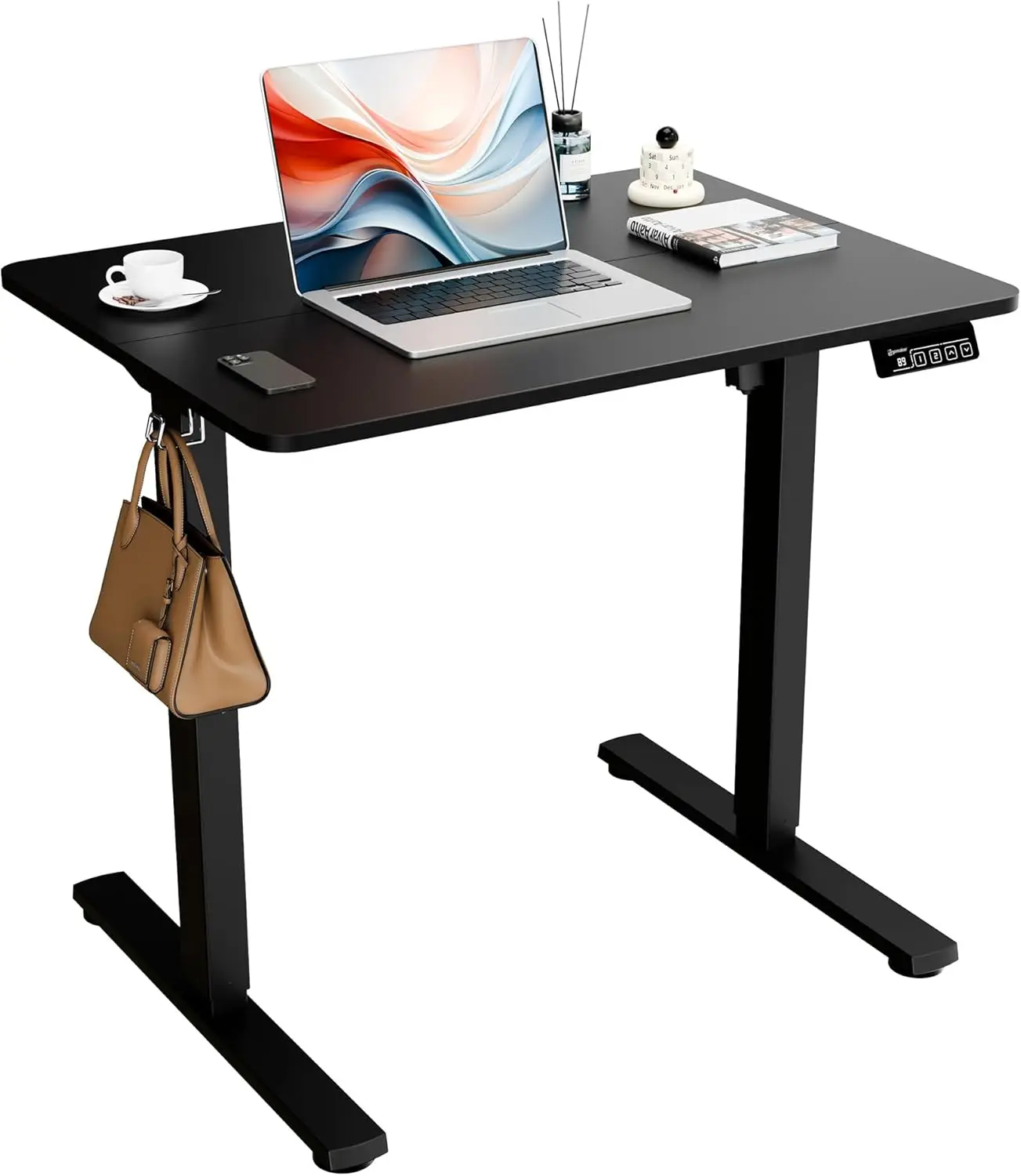 

Electric Height Adjustable Standing Desk 80x60cm (31"x23.6"), Sit Stand Desk with Splicing Top for Home Office