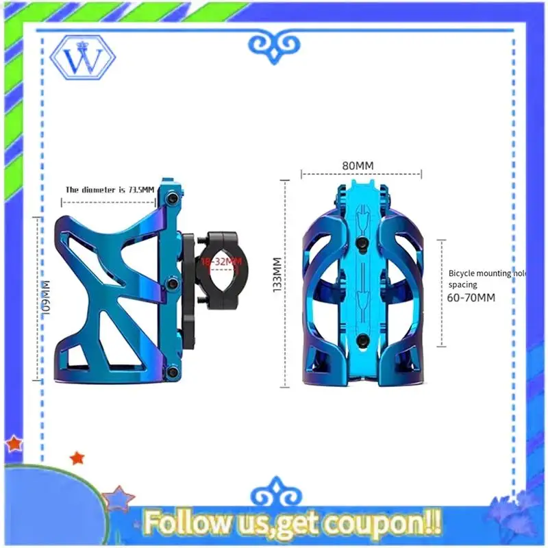 M46K-دراجة نارية حامل مشروبات دراجة كوب ماء زجاجة حامل شرب زجاجة غلاية رف تعديل أجزاء الديكور مكون