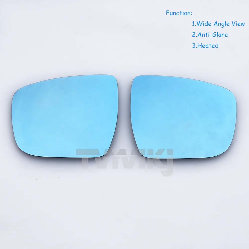 1 pair Side Rearview Mirror Blue Glass Lens For Nissan PATHFINDER 2017-2020 ROGUE MURANO 2014-2020 wide angle view car mirror