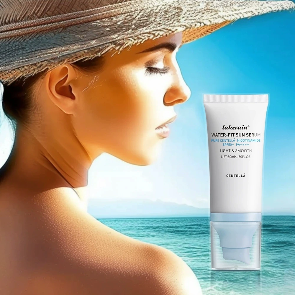 50ml Water Fit Sun Serum Hyaluronic Acid & Centella Sunscreen Essence Cream SPF50+ Cooling Hydration Sensitive Dehydrated Skin