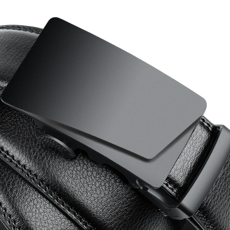 حزام رجالي من العلامة التجارية الشهيرة - مقاس كبير طويل جدًا (105-170 سم)، حزام خصر من جلد البولي يوريثان بإبزيم تلقائي