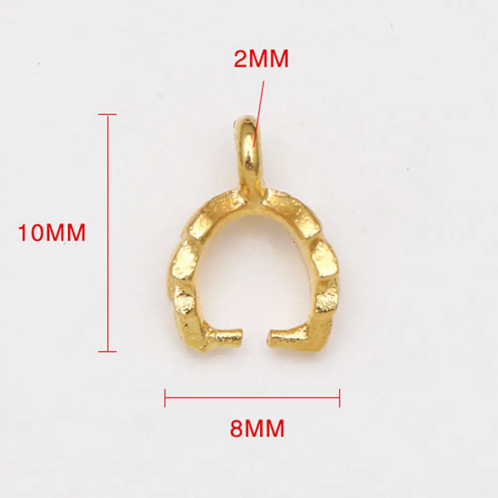 

100 Pcs Hole Pendant Accessories Jewelry Alloy Leaf DIY Charm Bead Mini Diameter Set for Necklace Bracelet Earrings Craft