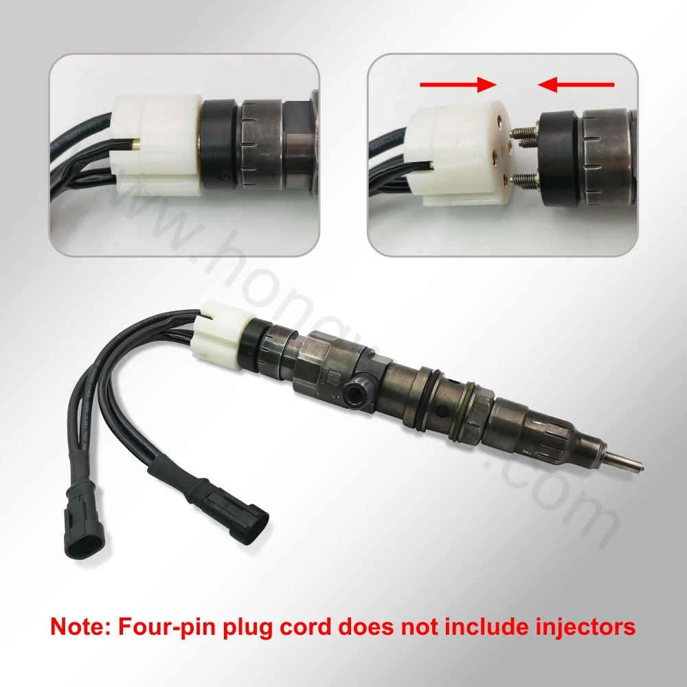 Diesel Fuel CRIN 4 Pin Injector Connector Plug  Cable For Bosch Common Rail Injectors Connecting Wirng Harness Cord