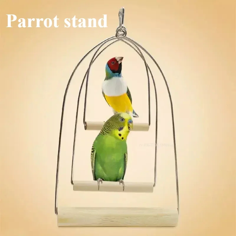 Parrot Hammock Pet Birds U-shaped Perch Parrots Hanging Swing Cage Toys Stand Climbing Holder Pendant for Parakeet Macaw Cockati