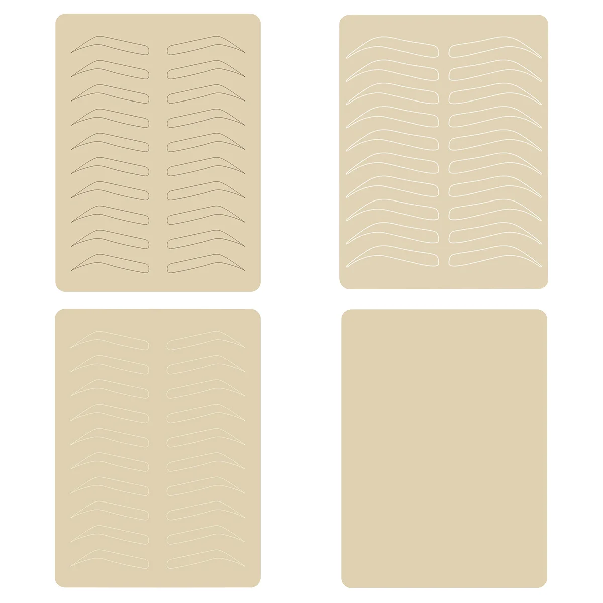 4 أوراق لممارسة الوشم، ملمس واقعي للبشرة، ملمس اصطناعي للتدريب على التظليل الدقيق #2