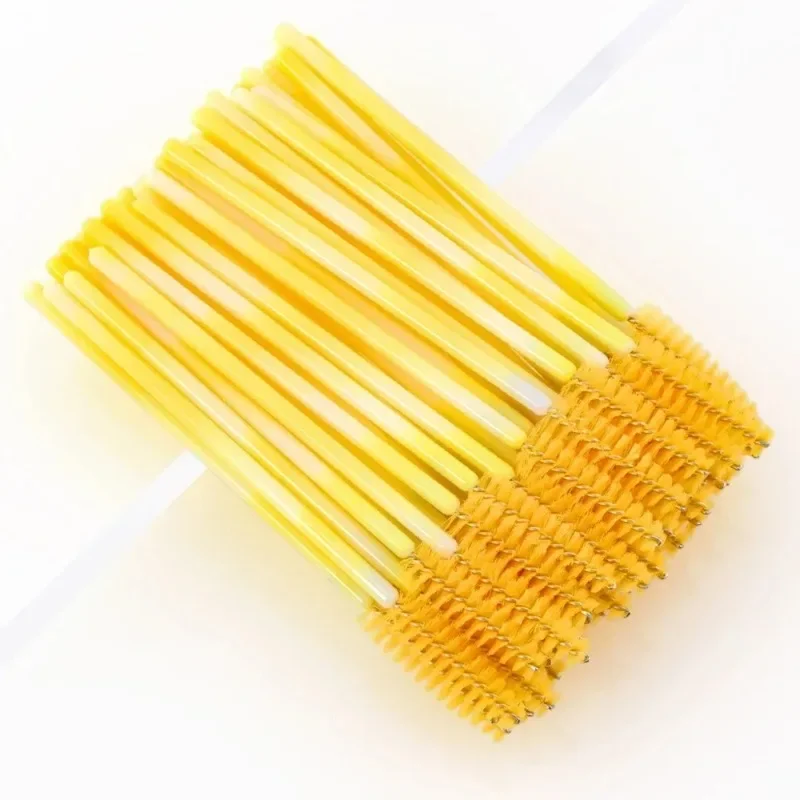 Brosses à cils de poulet, outils d'extension de cils, baguettes de mascara, applicateur, Végét, cosmétique, 50 pièces