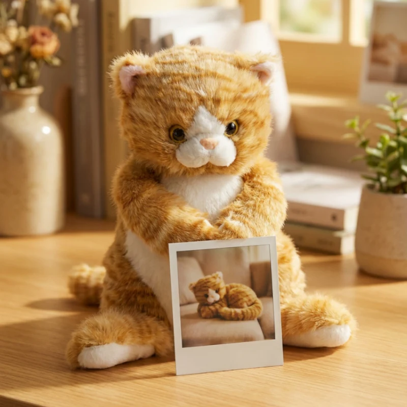 

Creative Cute BIg Size Cat Plush Toys Soft Stuffed Animal Fluffly Kitten Doll Arm Magnetic for Kids Birthday Gifts Home Decor