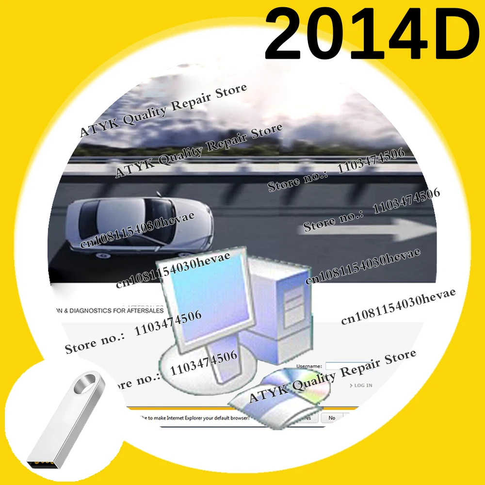 Diagnostic Software 2014D With J2534 Obd2 Scanner 1999-2014 diagnostic pour voiture Auto Repair Program inspection tools NEW VCI