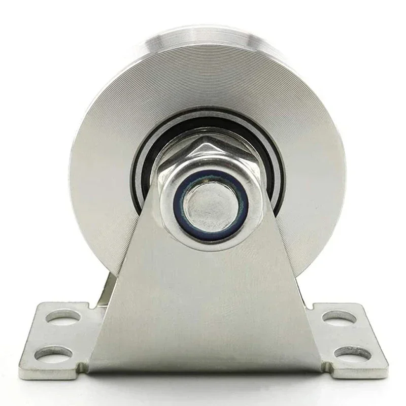 

100% новая прочная замена, 1 упаковка, блок шкива U-типа из нержавеющей стали, бесшумные подшипники, паз, скользящее роликовое гусеничное колесо