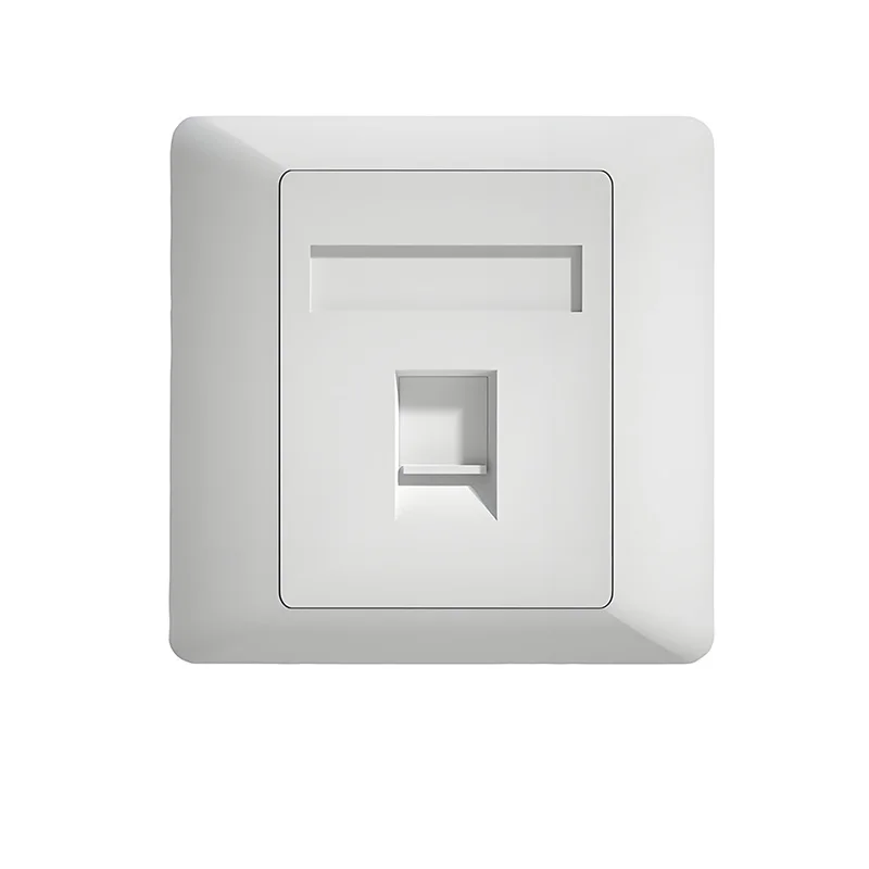 5 Pieces/lot 86x86 Type Network Wall Plate RJ45 Socket 1/2/4 Ports Faceplate Ethernet Wall Mounted for Keystone Jack Outlet
