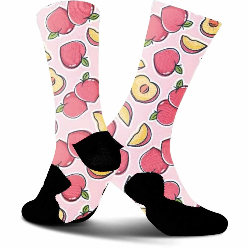 

Trendy Full - Print Socks! Various patterns like fruits, geometry.desserts,Soft,comfy.Elevate looks,perfect for street style.