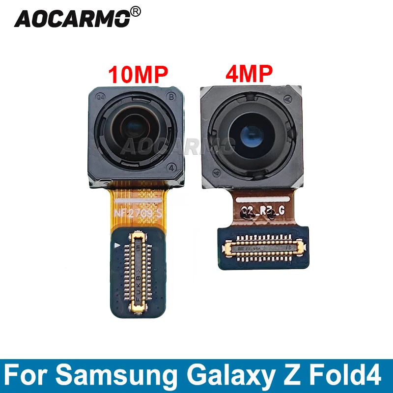 Aocarmo 4MP 10MP Inner And Outside Camera For Samsung Galaxy Z Fold 4 Front Facing Camera Module Flex Cable Replacement Parts